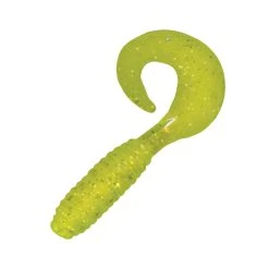 Kalins 2" Chartreuse Hologram Lunker Grub - 10-Pack