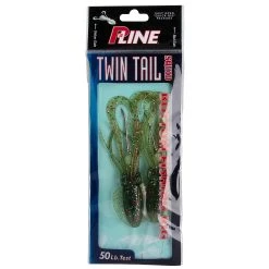 P-Line Twin Tail 4.5" Glitter Squid 2-Hook Rig